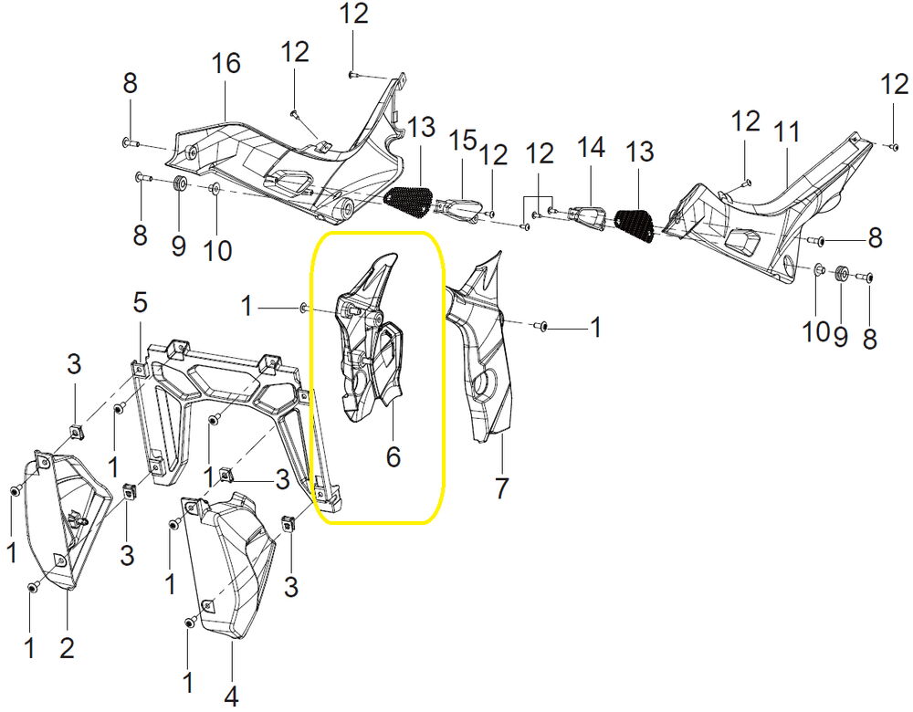 U122 部品 QJ TRX12 Şase Kapağı sol,QJ TRX12 Şase Kapağı sol,