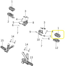 KOVE 510F/JAWA 500F Ön Basamak Lastiği Sağ