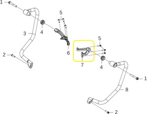 KOVE 800X Motor Koruma Demiri Braketi sağ