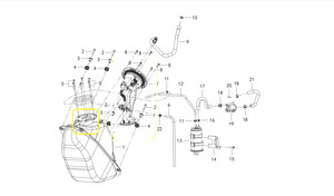 QJ FORTRESS350 Benzin Depo Kapağı Plastiği