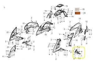 QJ SRK125S Benzin Deposu Soğutucu Paneli  sol