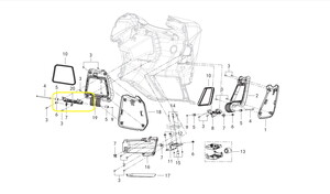 QJ FORTRESS350 Torpido Kapağı Menteşesi sağ