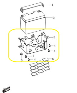 BAROSSA JEDI750 Akü Braketi