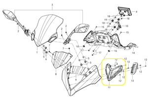 QJ SRK400RR Ön Led  Kapağı