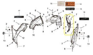 QJ SRT550X Benzin Deposu Grenajı  beyaz/sol