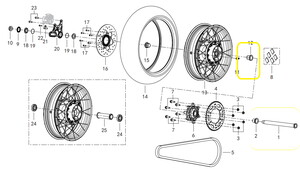 QJ SRT800X Arka Zincir Dişlisi Mesafe Burcu