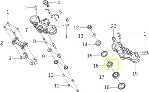 KOVE 510X/JAWA 500X Furç Mesnedi Bilyası Üst