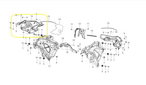 QJ SRK400RR Benzin Deposu Yanı Panal sağ
