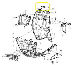 QJ VPS125 İç Kutu Üst Kapağı kırmızı