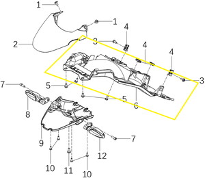 KOVE 510F/JAWA 500F Arka İç Çamurluk