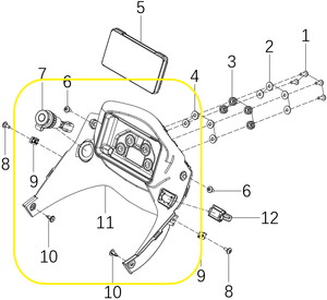 KOVE 510X Km Saati Panel Plastiği