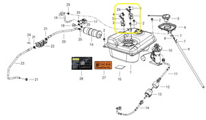QJ ATR125 Benzin Deposu Kapağı  Menteşesi