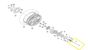  QJ SRK125S ArkaTekerlek Göbek Mili