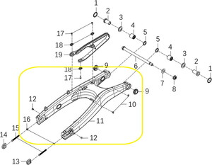 KOVE 800X Arka Maşa/Mafsal