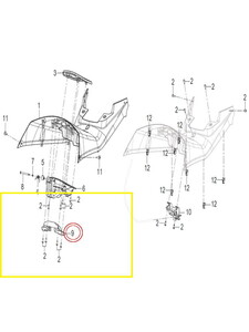  BAROSSA ADV125 Benzin Deposu Kapağı Kilidi 