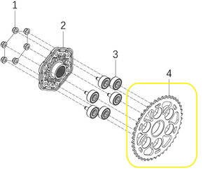 KOVE 510F/JAWA 500F Arka Tekerlek Zinciri Dişli