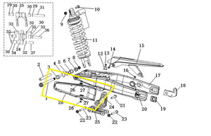KOVE 510X/JAWA 500X Arka Tekerlek Zincir Sürtünme Lastiği