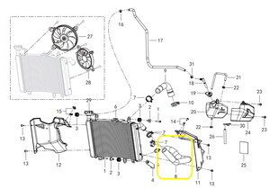 QJ SRT800X Radyatör Hortumu Çıkış