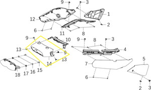 KOVE 800X Arka Stop Lambası Plastiği