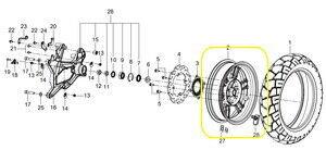  QJ VPS125/LTM125 Arka Jant
