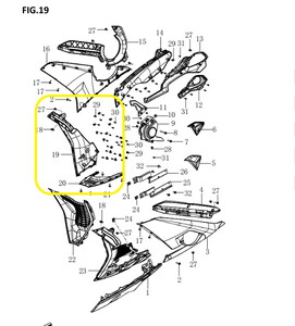 BAROSSA JEDI750 Alt Sakal Yan Paneli sol