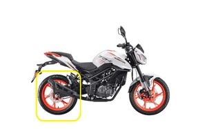  QJ TRX12 Arka Çelik Jant   turuncu