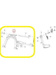  BAROSSA ADV125/QJ ATR125 Orta  Sehpa