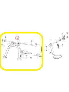 BAROSSA ADV125/QJ ATR125 Orta  Sehpa
