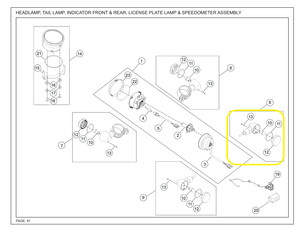 JAWA PERAK Arka Sinyal sol