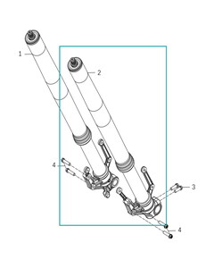 KOVE 800X Ön Amortisör sağ