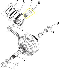QJ SRK125S/SRK125R Piston Pimi