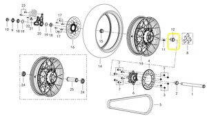 QJ SRT800X Arka Fren Diski Mesafe Burcu