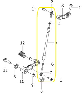 KOVE 125R Vites Çubuğu Uzun