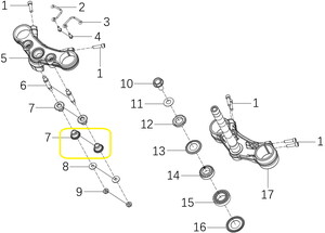 KOVE 510F Furç Üst Mesnedi Takozu Alt