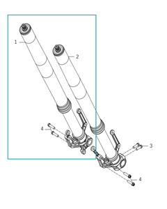 KOVE 800X Ön Amortisör sol