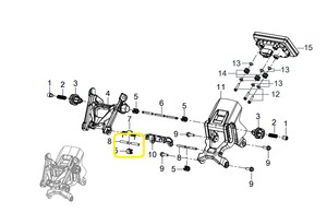  BAROSSA ADV125 Ön Siperlik Camı Braketi  Mili