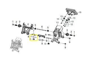 BAROSSA ADV125 Ön Siperlik Camı Braketi  Mili