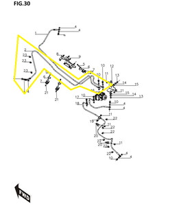 BAROSSA JEDI750 Hidrolik Hortumu Ön Kısa