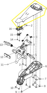 KOVE 800X Arka Çamurluk Üst Plastik