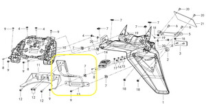 QJ FORTRESS350 Arka Çamurluk   Braketi