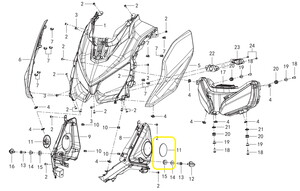 QJ FORTRESS350 Ön Far Paneli Kapağı sol