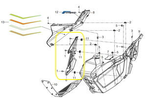 QJ ATR125 Ön Basamak Dekoru  gümüş sol