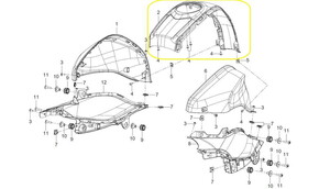  QJ SRK 125 R DEPO GRENAJI ORTA KIRMIZI GRİ