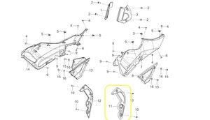 QJ SRK125R Grenaj Dekoratif Kapak sol