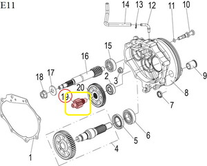 QJ VPS125 Şanzıman Dişlisi