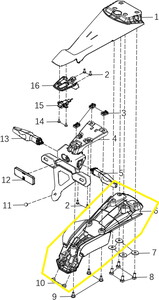 KOVE 800X Arka Çamurluk Alt Plastik