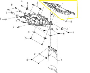 KOVE 800X Ön Sele Altı Plastiği