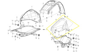 QJ SRK125R Depo Yan Grenejı kırmızı sol