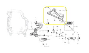 QJ SRT800X Arka Basamak Braketi sol