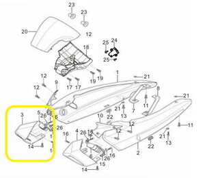 BAROSSA GV650 Ön Havalandırma Kapağı sağ